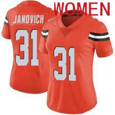 Women Cleveland Browns #31 Andy Janovich Nike Oragne Player Game NFL Jersey->women nfl jersey->Women Jersey